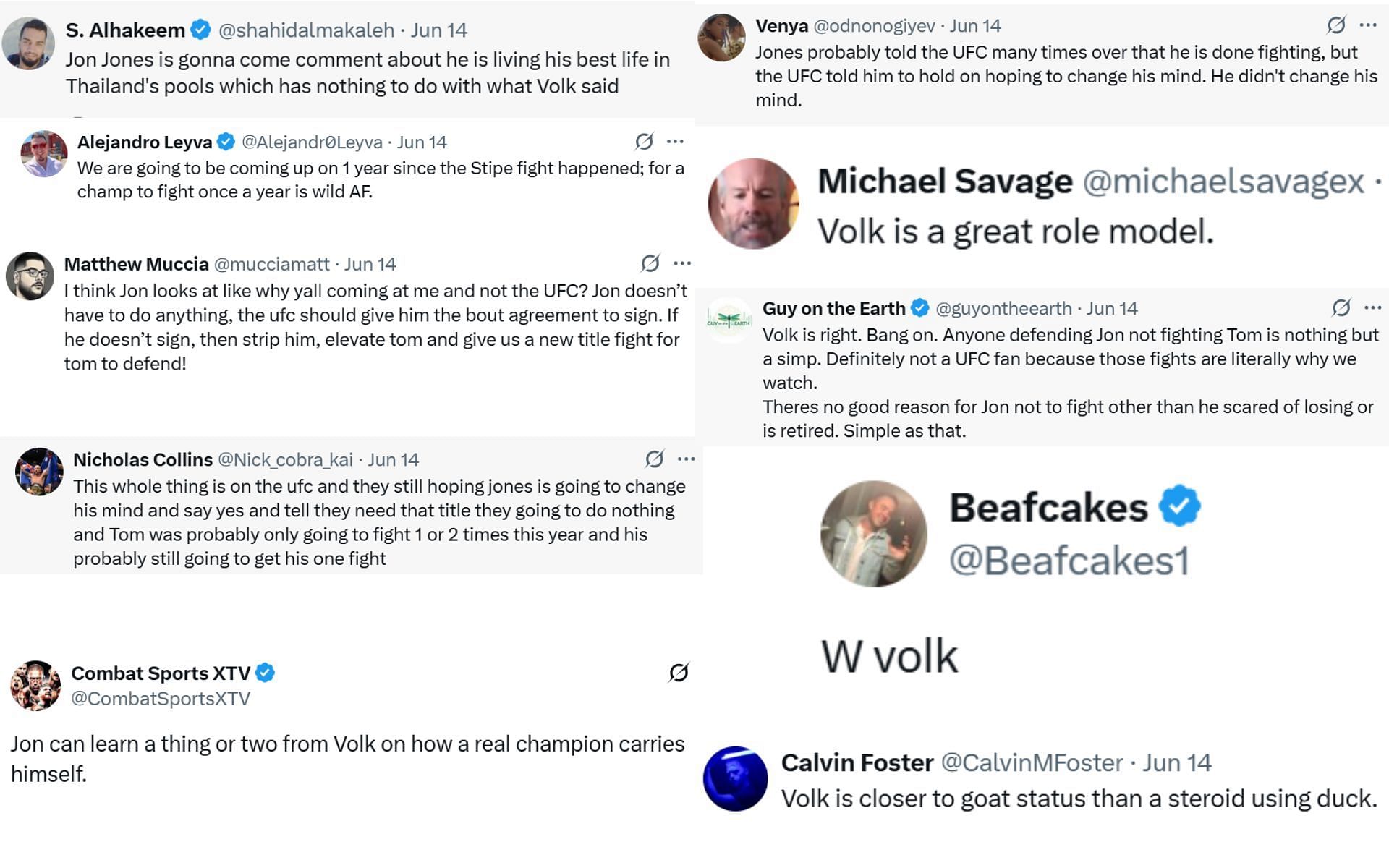 Fan reactions. [Screenshots courtesy: @RedCorner_MMA on X]