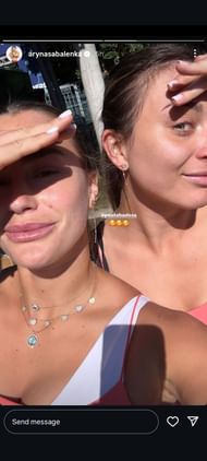 Sabalenka's Instagram Story featuring the Belarusian catching up with bestie Paula Badosa (Source: Instagram/arynasabalenka)