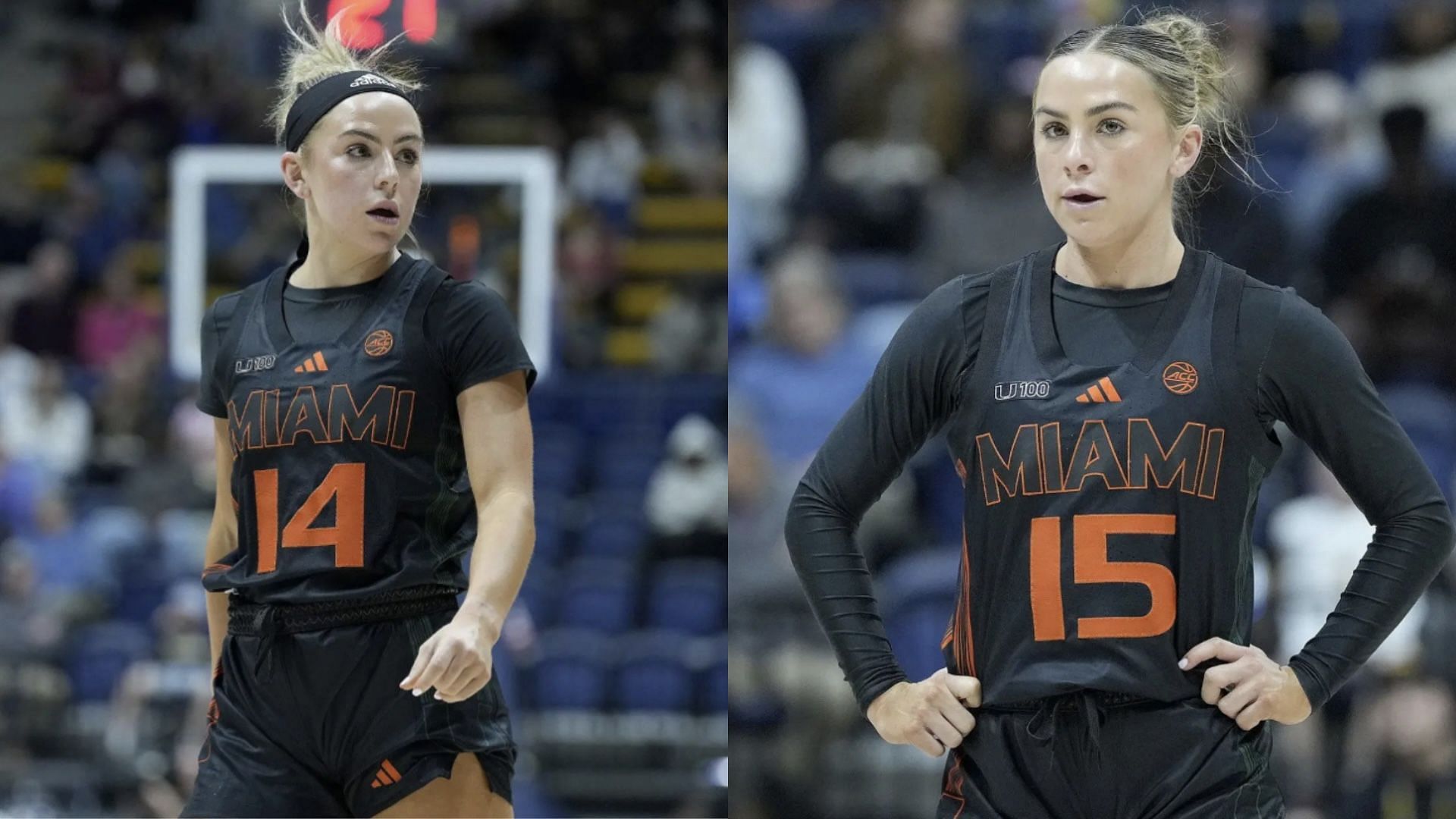 Former Miami women&rsquo;s basketball stars Haley and Hanna Cavinder