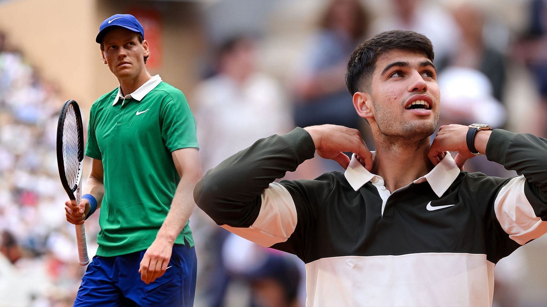 Jannik Sinner and Carlos Alcaraz at the French Open - Image Source: Getty 
