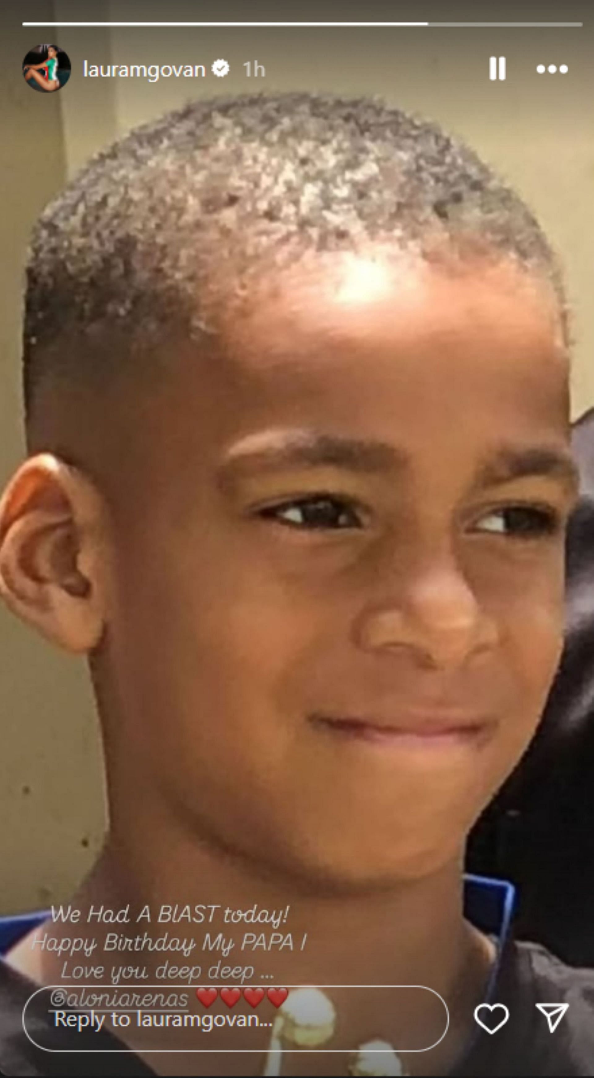 Glibert Arenas&#039; ex-wife, Laura Govan, shares wholesome message for Aloni Arenas with nostalgic snap (Image via Instagram @lauramgovan)