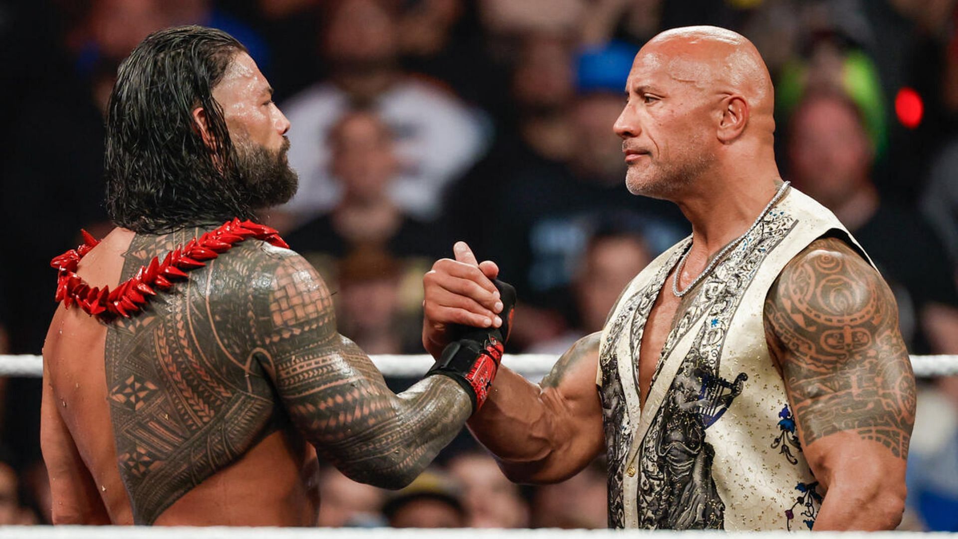 Roman Reigns and The Rock on RAW. [Image via: WWE.com]