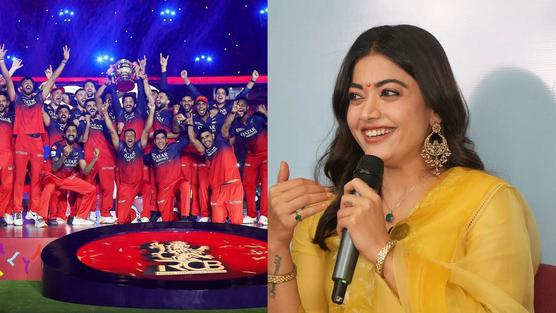 Rashmika Mandanna was among the celebrities to react to RCB