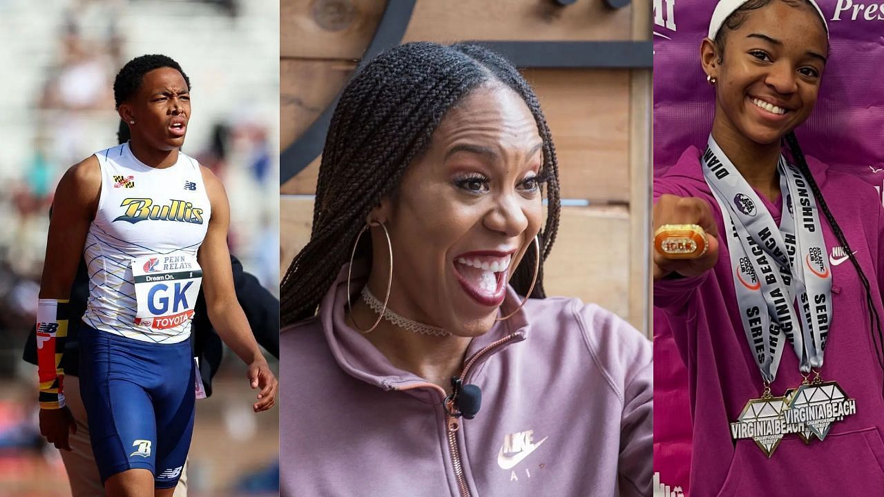 Quincy Wilson, Sanya Richards-Ross and Camryn Dailey (Image via: Getty and Dailey