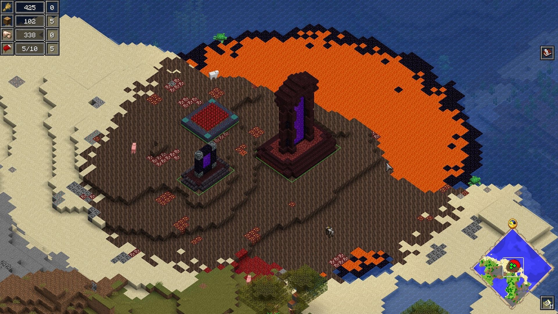 Reign of Nether converts Minecraft into an RTS game (Image via Sportskeeda Gaming || Mojang Studios)