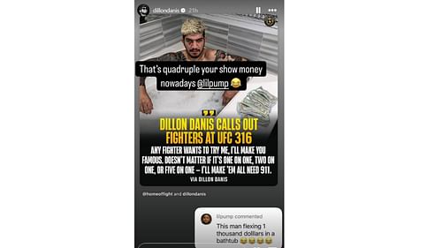 Danis and Lil Pump's comments. [Screenshot courtesy: @dillondanis on Instagram]