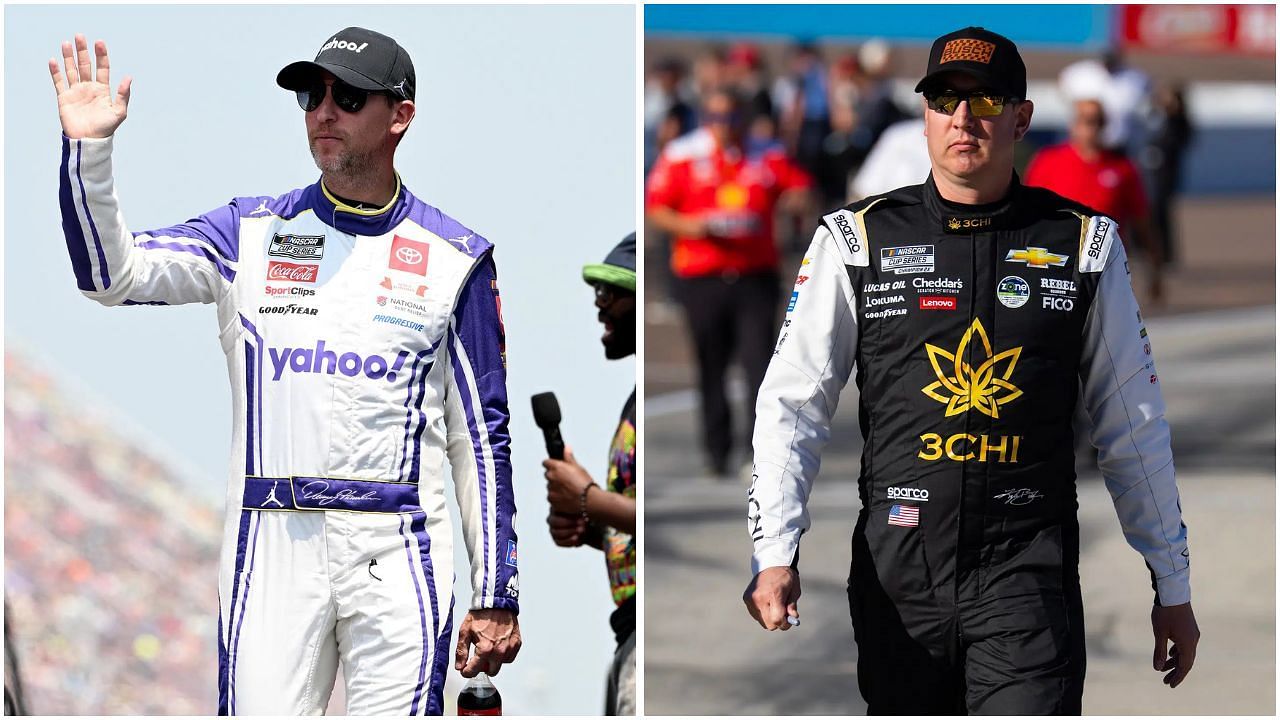 Denny Hamlin and Kyle Busch