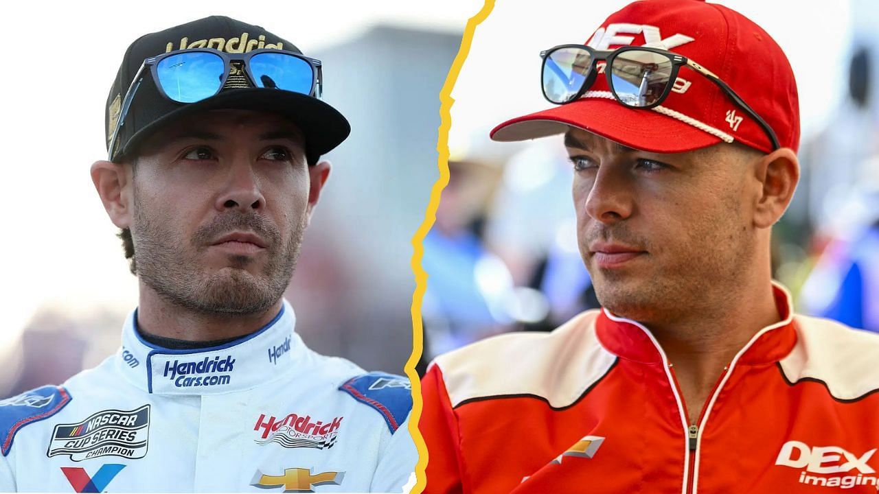Kyle Larson and Scott McLaughlin | Image via Getty