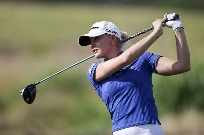Charley Hull rocks maroon outfit as she gets busy "smoking drives" amid KPMG Women's PGA Championship disappointment