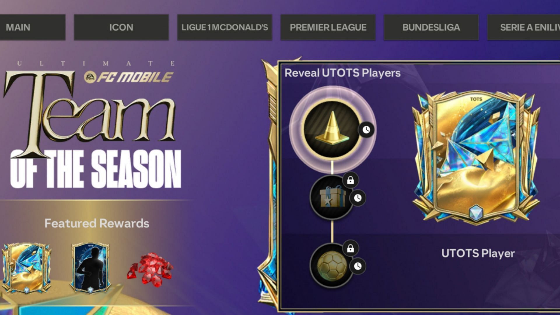 Completing missions to reveal players in the EA FC Mobile UTOTS 25 chapter (Image via EA Sports)