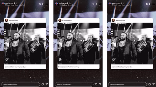 Heyman reacted to Reed's post on social media. [Image credit: Paul Heyman on Instagram]