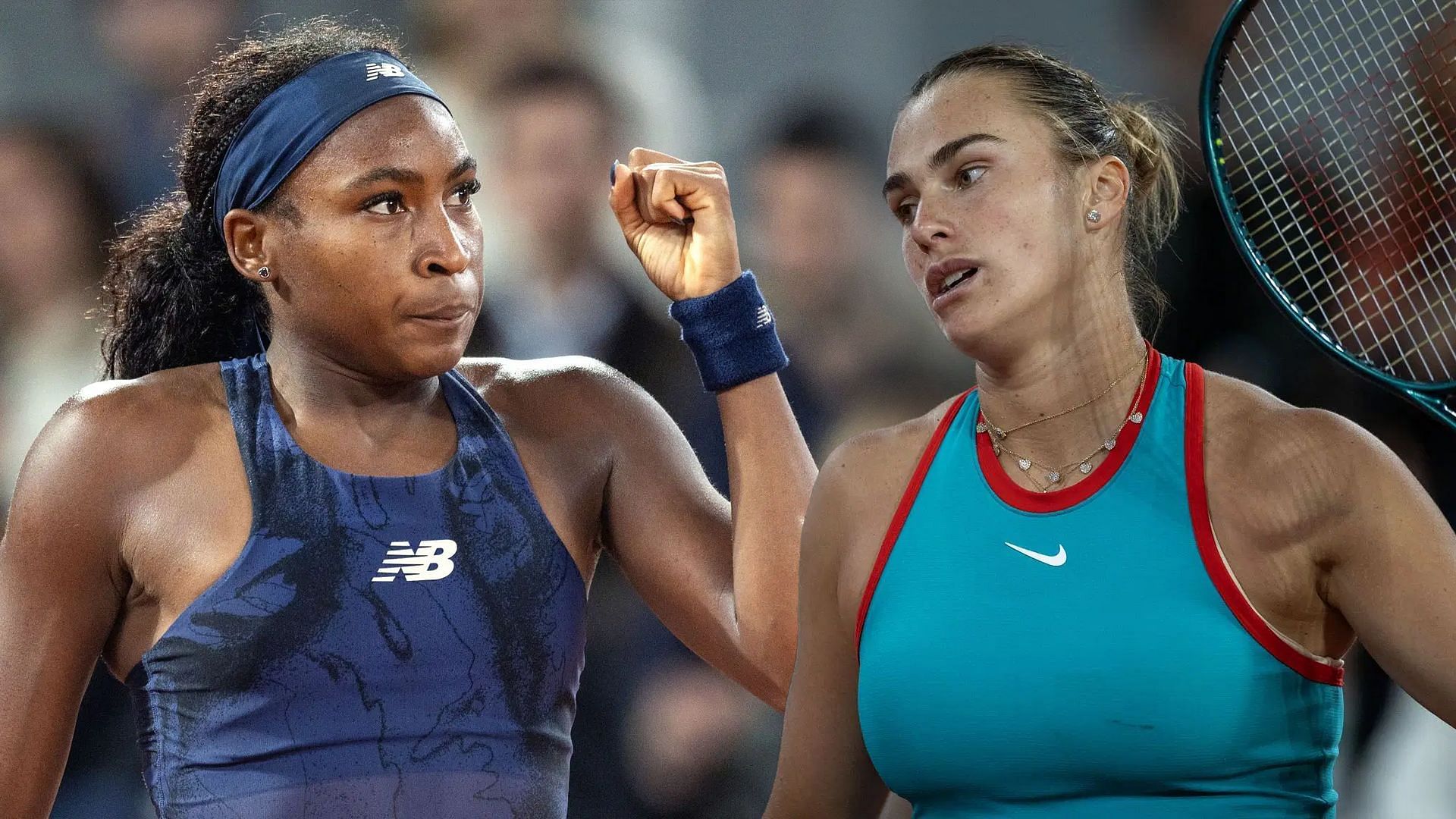 Coco Gauff (L) &amp; Aryna Sabalenka (R) (Source - GETTY)