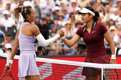 Zheng Qinwen and Emma Raducanu at the HSBC Championships - Source: Getty