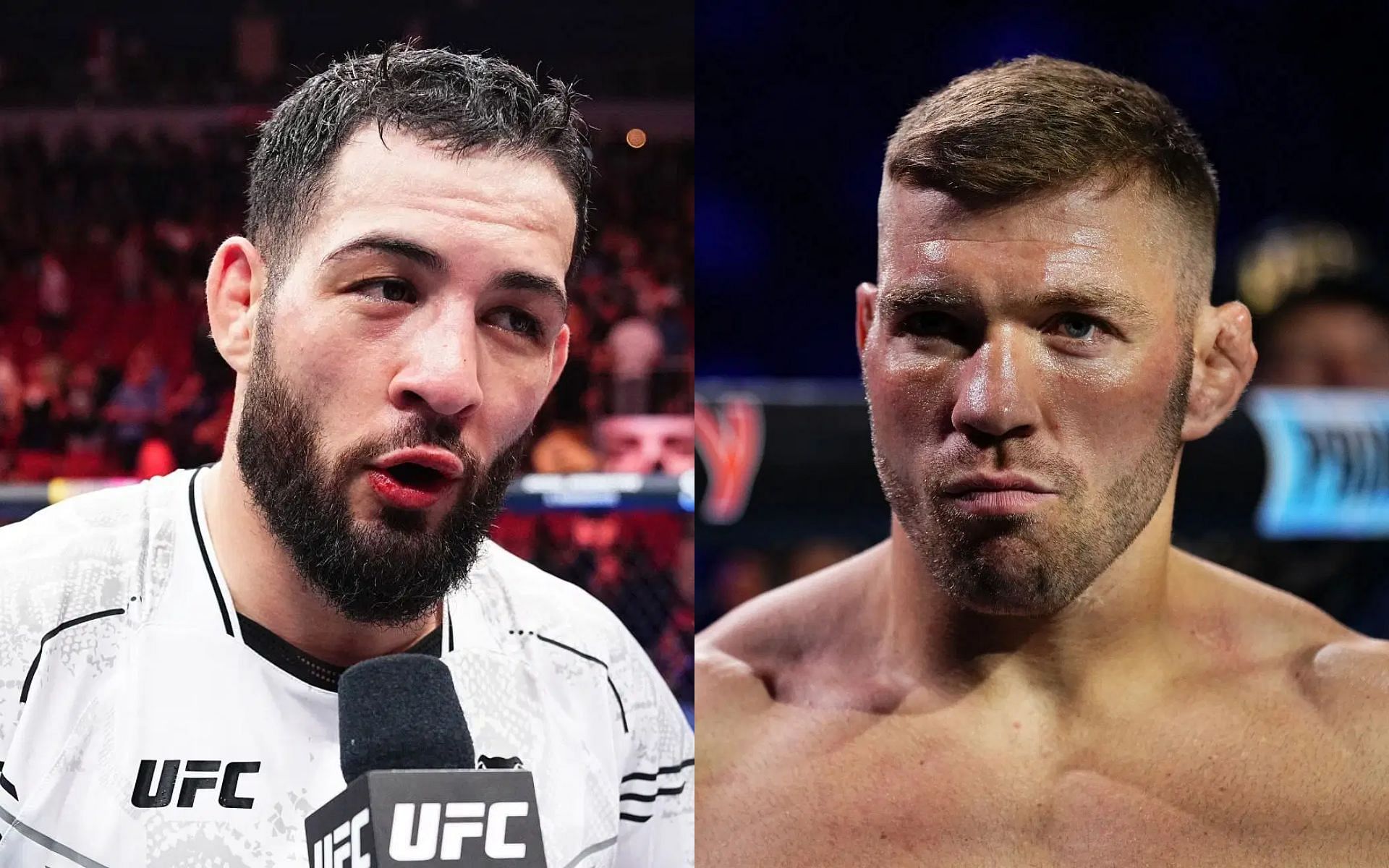 Nassourdine Imavov (left) takes aim at Dricus du Plessis (right) for comments about not fighting 