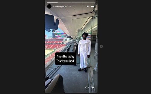 A screenshot of Aiyuk's story. [Image credits: The star's Instagram]