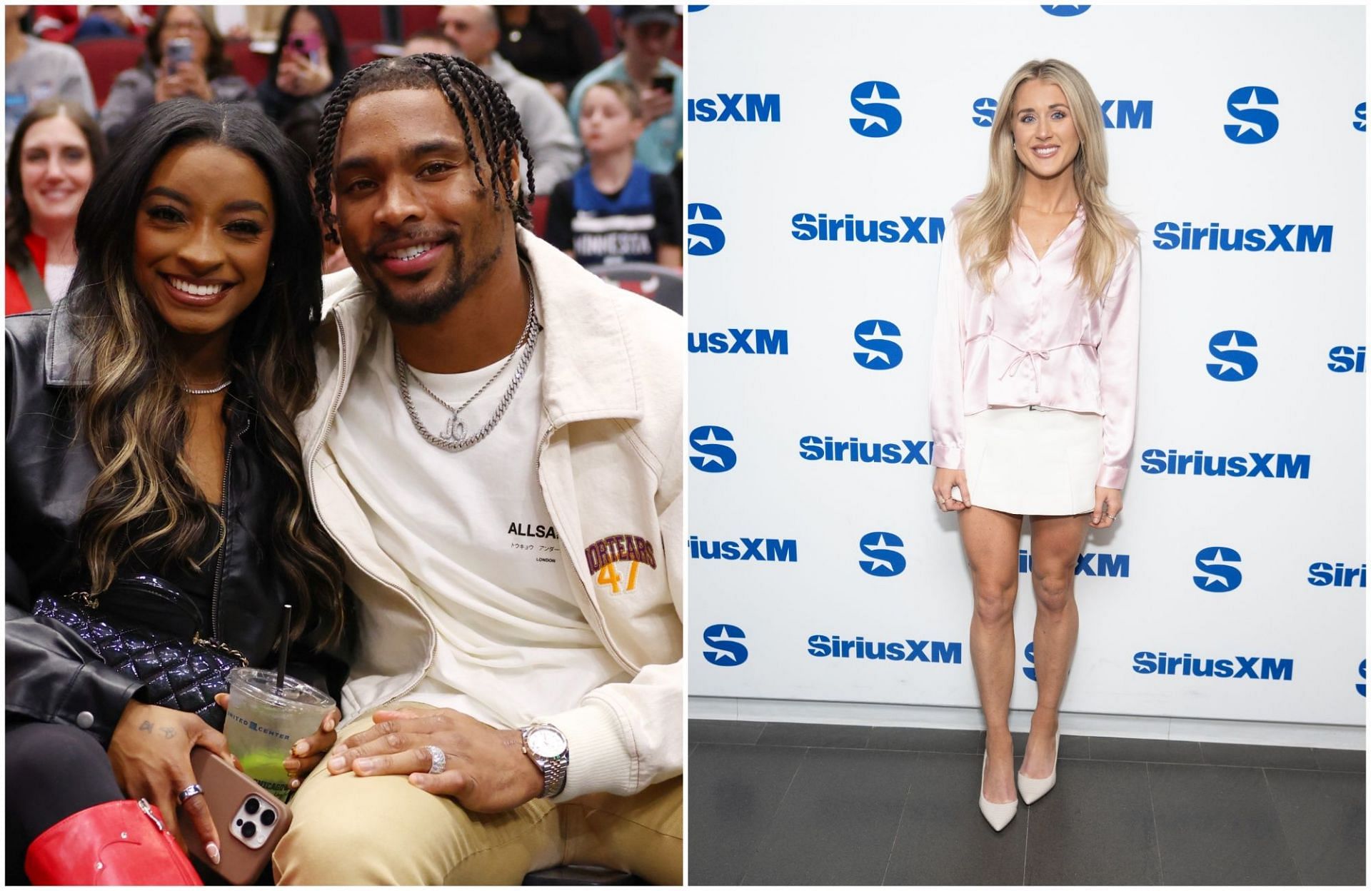 Bears safety Jonathan Owens reacts to wife Simone Biles