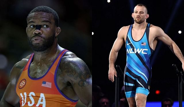 Jordan Burroughs and David Taylor - Source: Getty