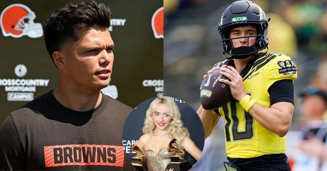 "Hard Launch bro": Browns' Dillon Gabriel reacts to Sabrina Carpenter allegedly going on a date with Oregon QB Luke Moga