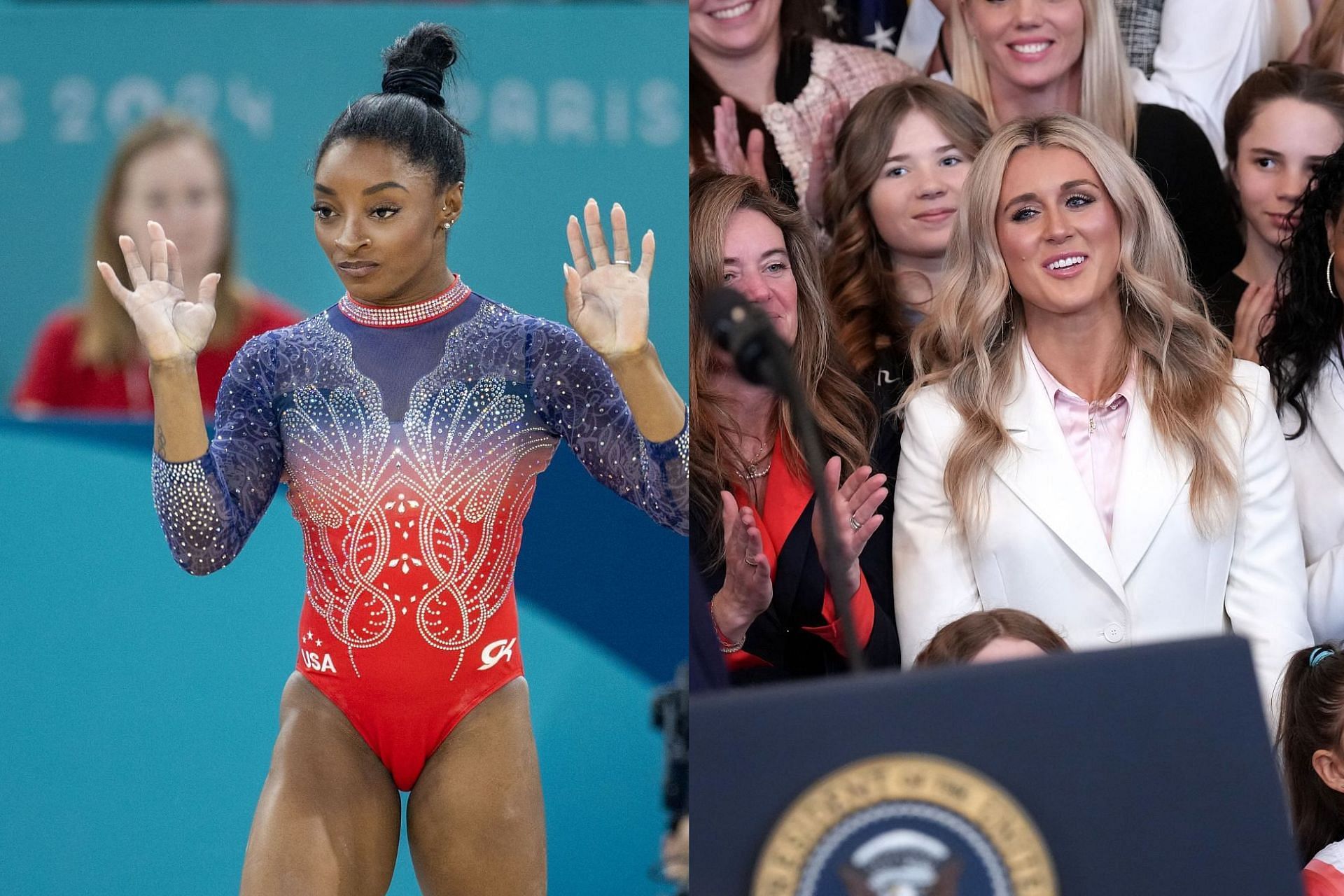 Simone Biles, Riley Gaines