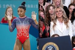 "Almost feel bad for her"- Riley Gaines reacts to Simone Biles 'getting dragged on TikTok' over trans athlete stance