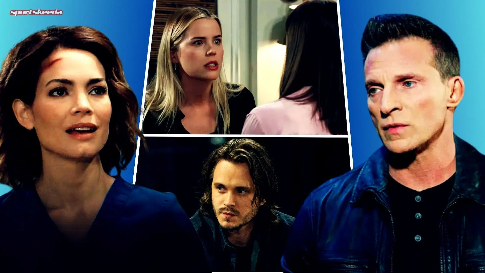 Clockwise from left, Elizabeth, Sasha, Jason and Lucky on GH (Custom edit by Sportskeeda, original images via ABC/@General Hospital)