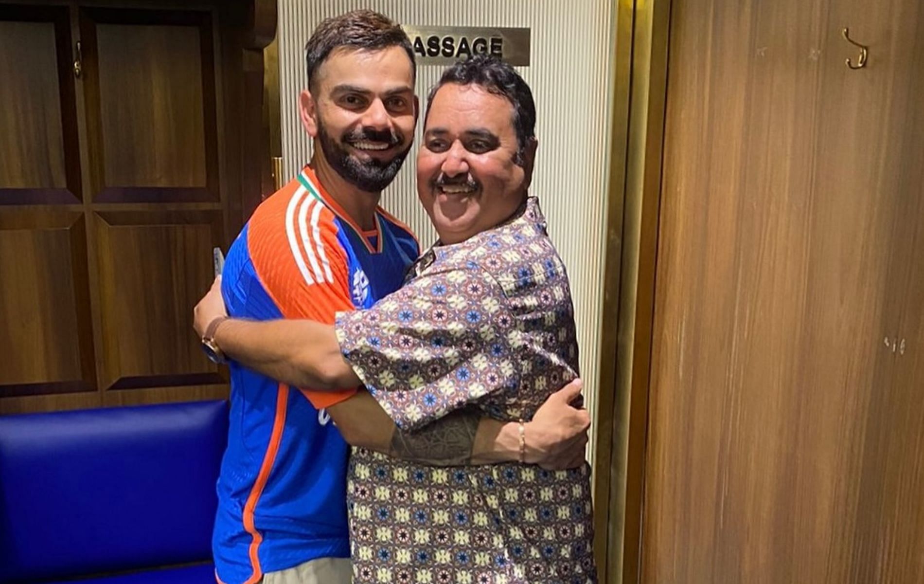 Virat Kohli (left) with his childhood coach Rajkumar Sharma. (Pic: Instagram/rajkumarcricket).