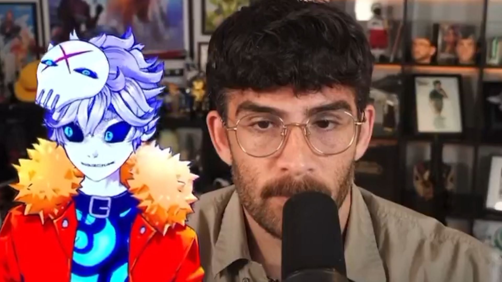 HasanAbi and VTuber Nux Taku have become embroiled in a feud online over their political ideologies (Image via @Awk20000/X)