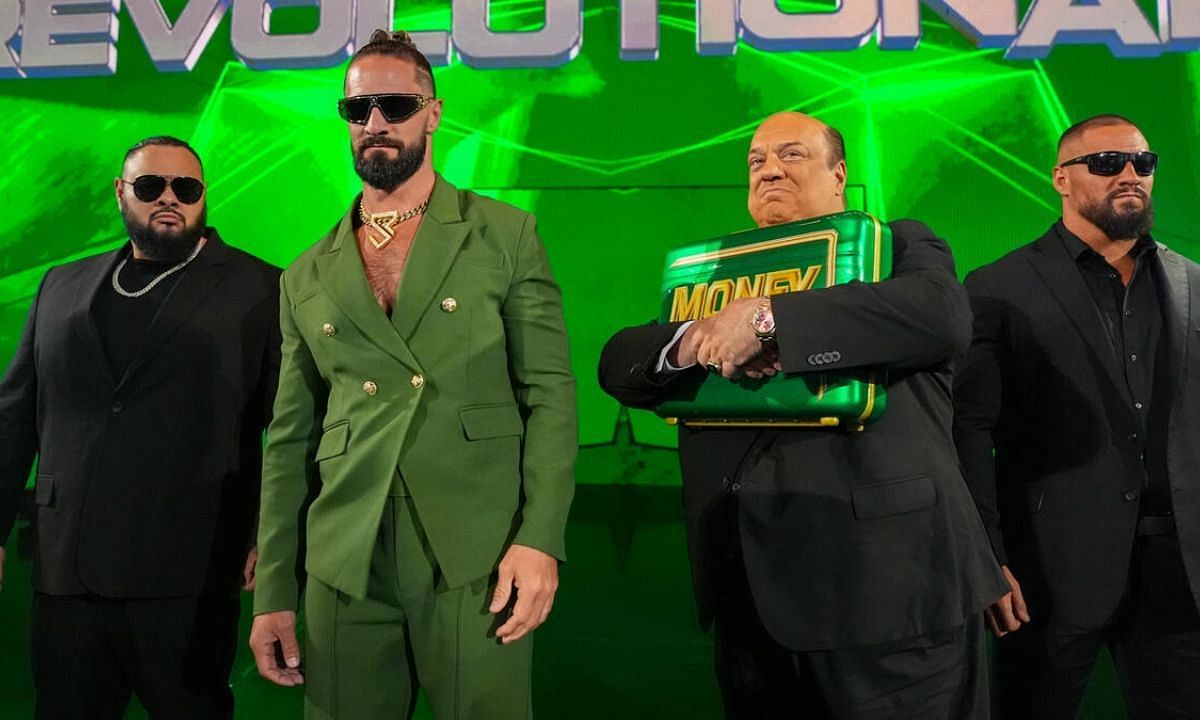 WWE superstar, Seth Rollins with Paul Heyman, Bronson Reed and Bron Breakker on RAW. [Photo credit: WWE.com]