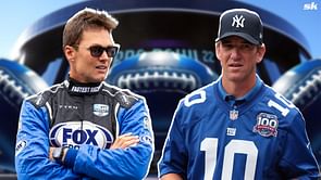 "Nick Foles is quietly smiling" - NFL fans react as Tom Brady and Eli Manning toss passes at Fanatics Fest 2025