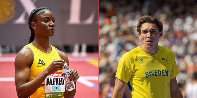 Julien Alfred and Mondo Duplantis are two big names who will be in action at 2025 Oslo Diamond League. PHOTO: Both from Getty 