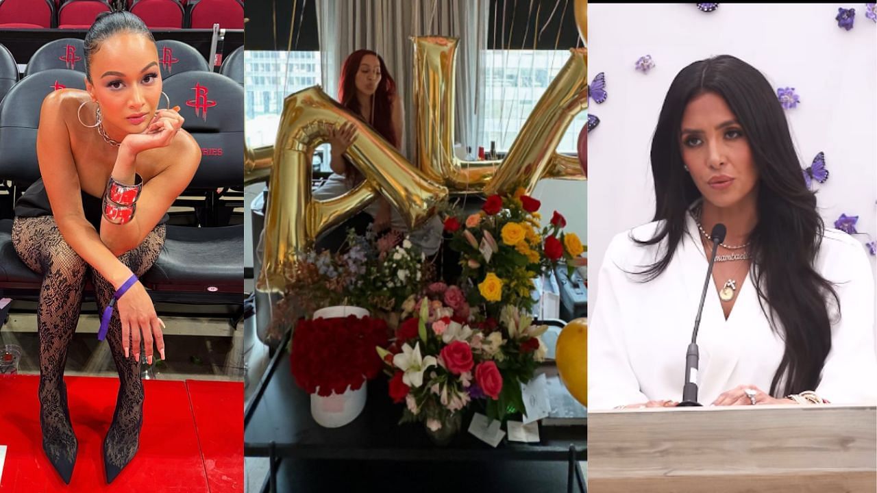 &ldquo;Love you so much&rdquo;: Vanessa Bryant [R] and Draya Michele [L] lead star-studded tributes as La La Anthony shares rare snap on her special day. [photo: @lala/IG, @vanessabryant/IG, @drayamichele/IG]