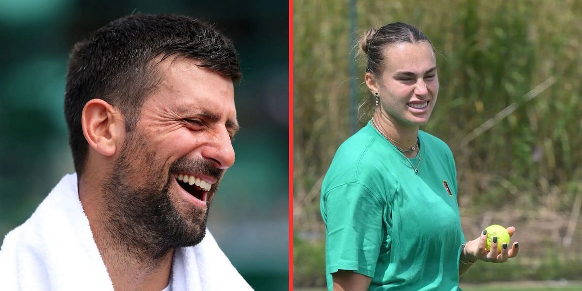 Novak Djokovic (left), Aryna Sabalenka (right), Sources: Getty