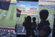 Glenn Maxwell’s wife & son applauds his 106* in WAF vs LAKR MLC 2025 match (Image via Instagram-@vini.raman)