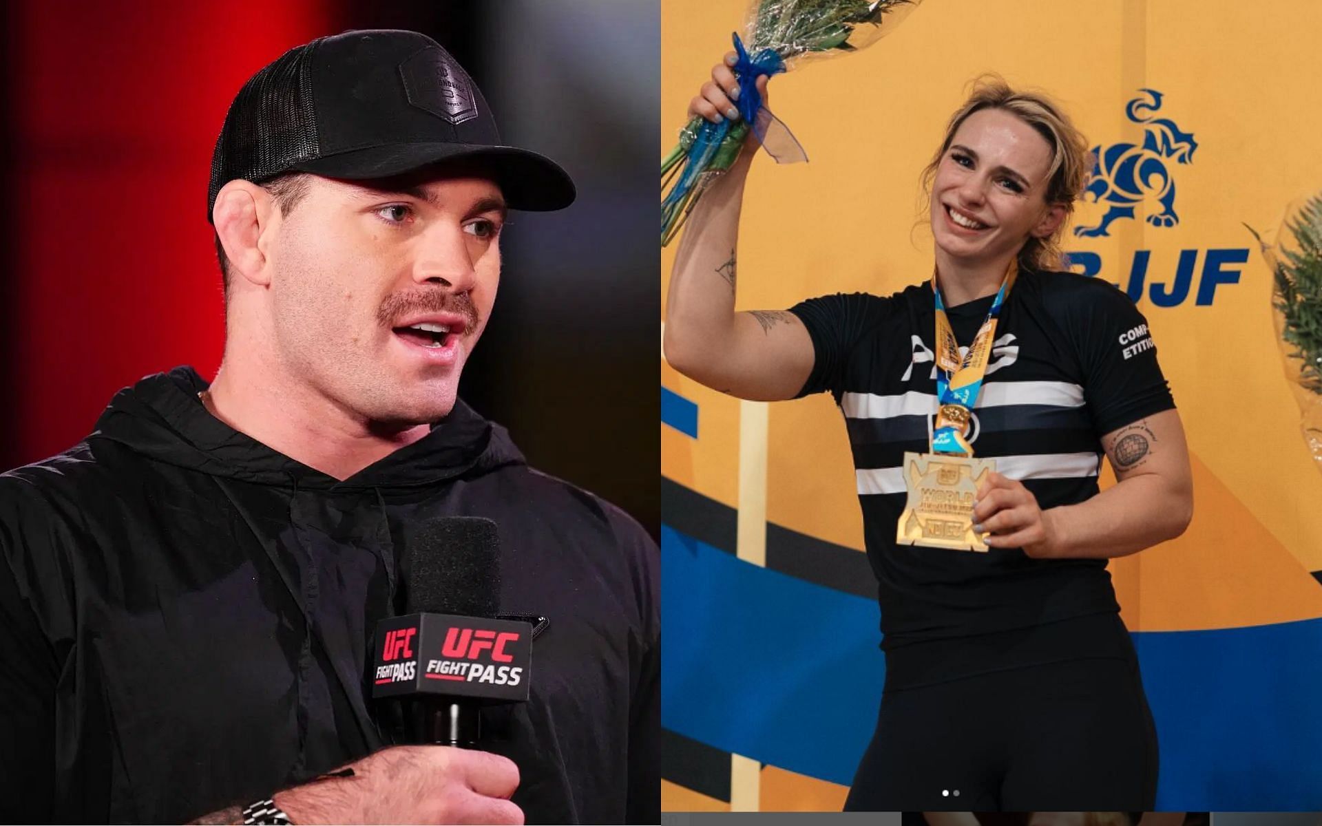 Gordon Ryan (left) slams Ffion Davies (right) for taking mental break from competing [Images courtesy: Getty Images, @ffiffipengtinginlondon on Instagram] 