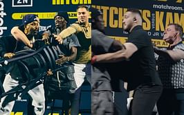 George Kambosos Jr.’s dad smacks Richardson Hitchins’ trainer in heated press conference moment
