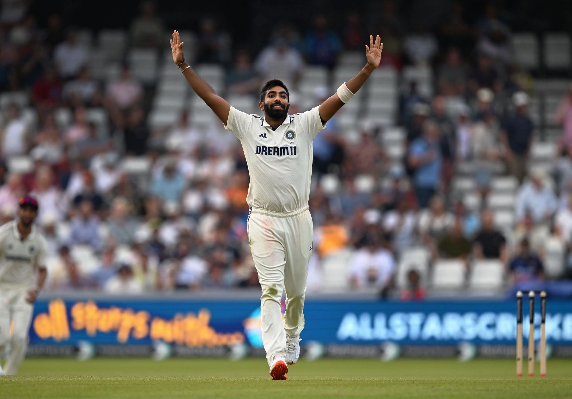 Jasprit Bumrah was the only Indian bowler among the wickets on Day 2 of the Leeds Test. [P/C: Getty]