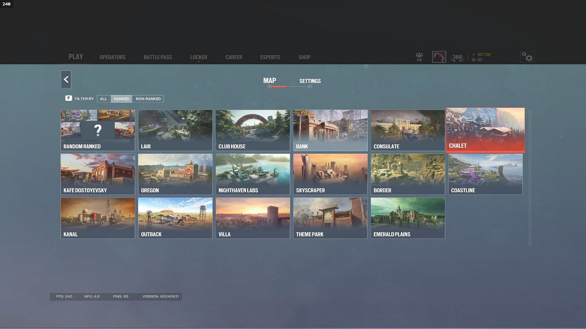 Ranked map pool in Rainbow Six Siege X (Image via Sportskeeda Gaming || Ubisoft)