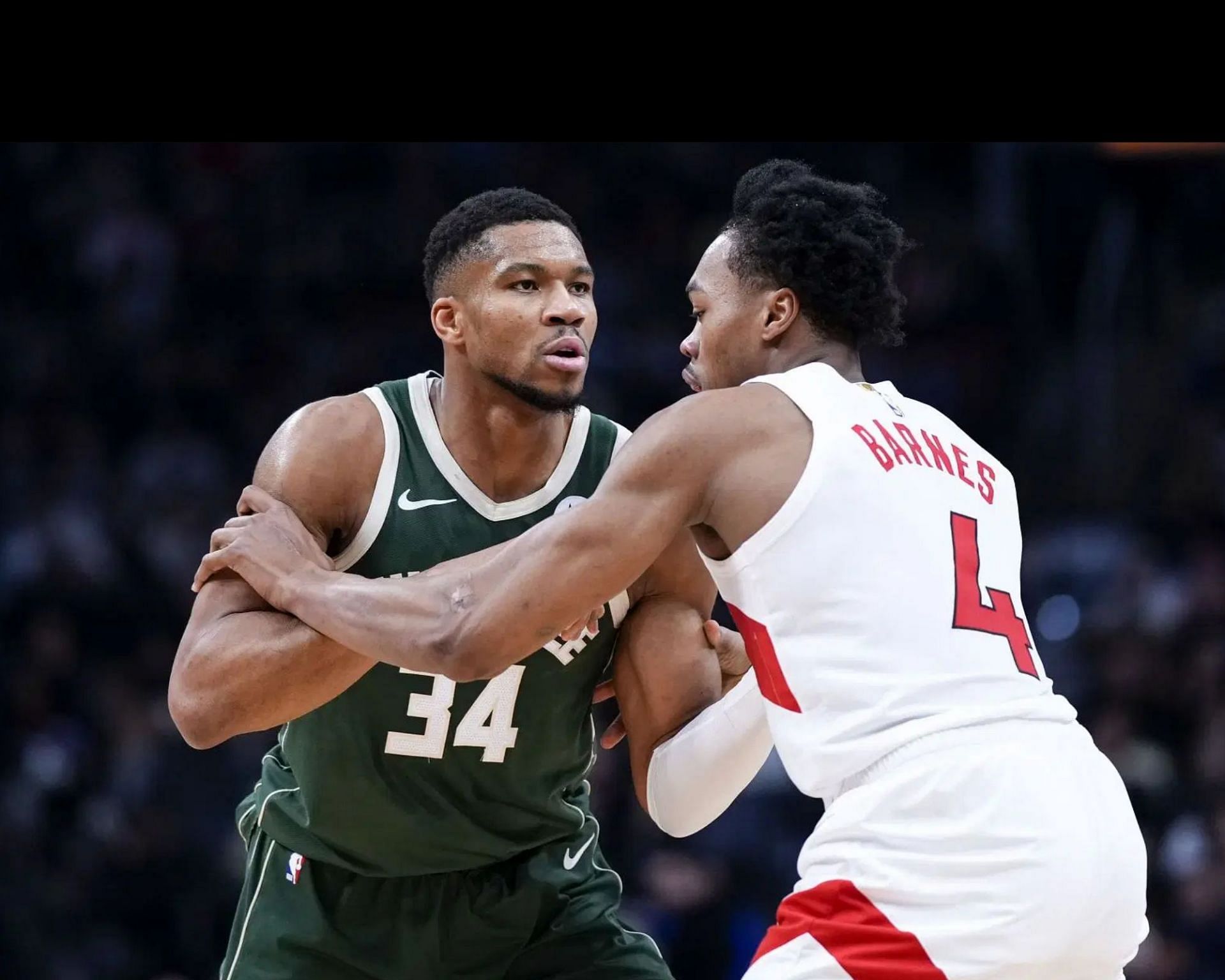 Bucks fans scoff at Giannis Antetokounmpo to Raptors trade idea involving Scottie Barnes (Image source: Getty)