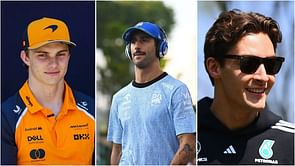 George Russell shares padel session update with Daniel Ricciardo and Oscar Piastri