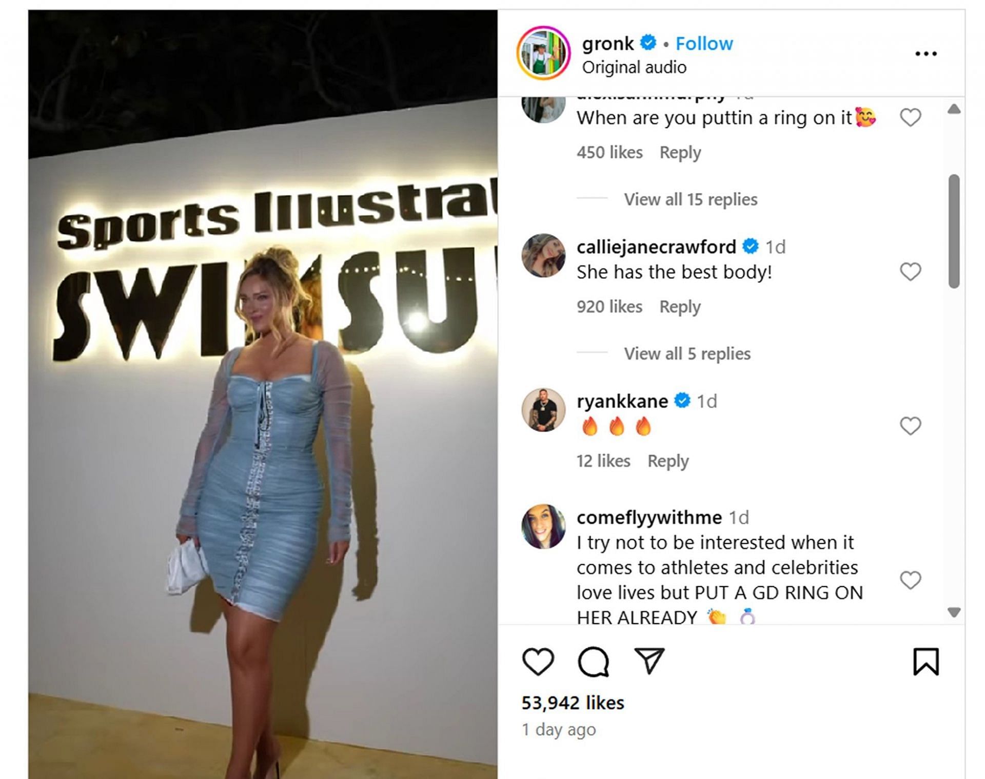 NFL fans react as Rob Gronkowski joins girlfriend Camille Kostek at Miami Swim Week/@gronk