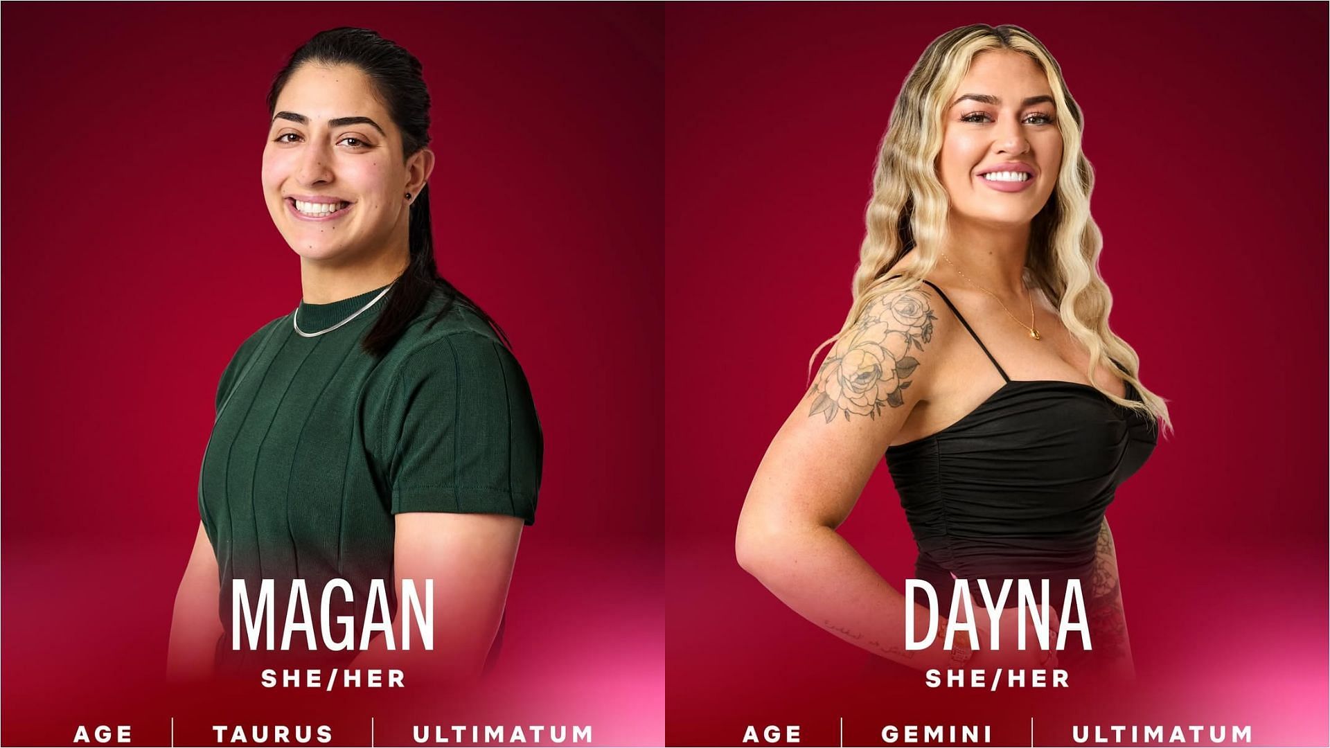 Magan and Dayna from The Ultimatum: Queer Love season 2 (Images via Instagram/@ultimatumnetflix)