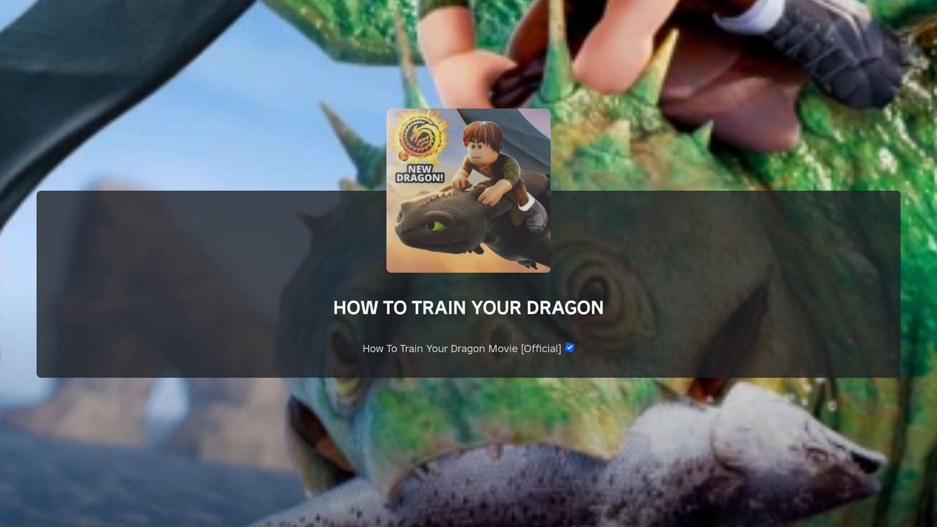 How to Train Your Dragon