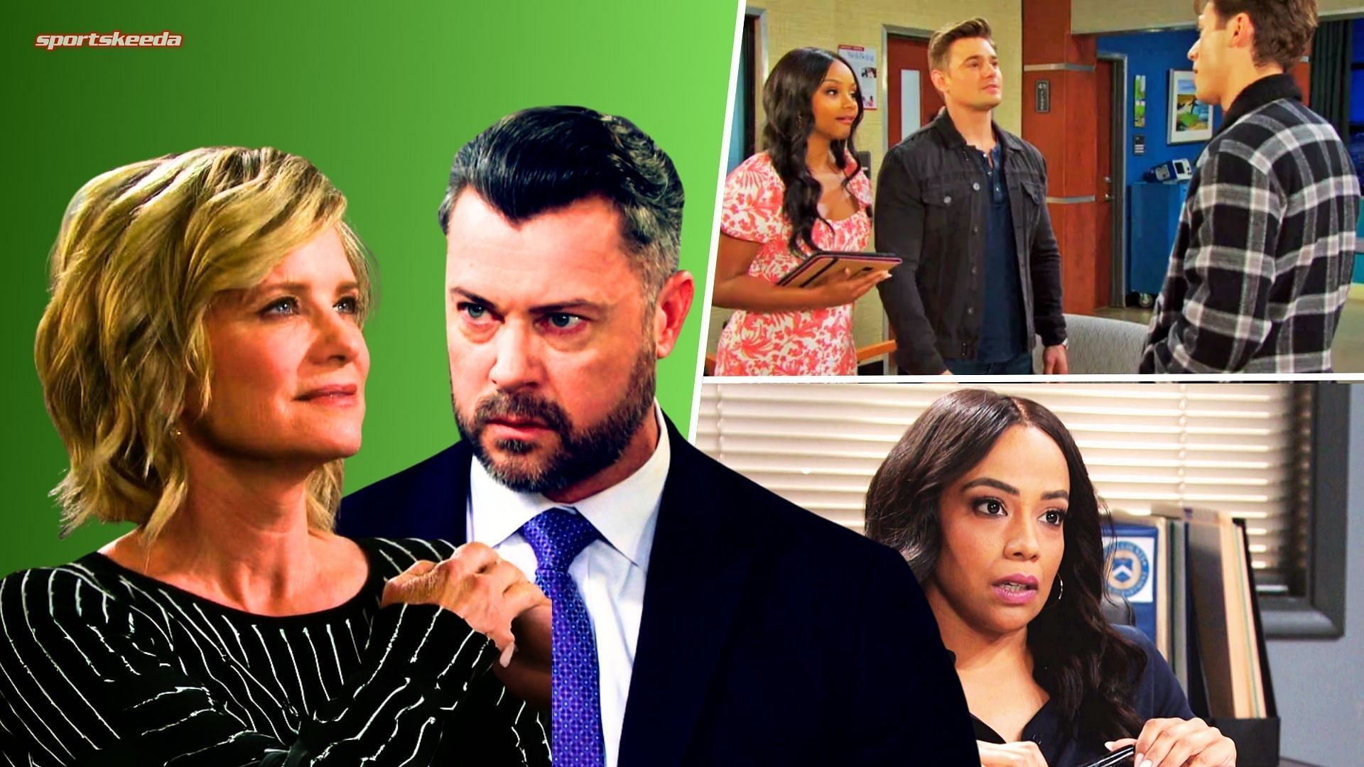 A still from Days Of Our Lives (Custom cover edited Sportskeeda, images via Peacock)