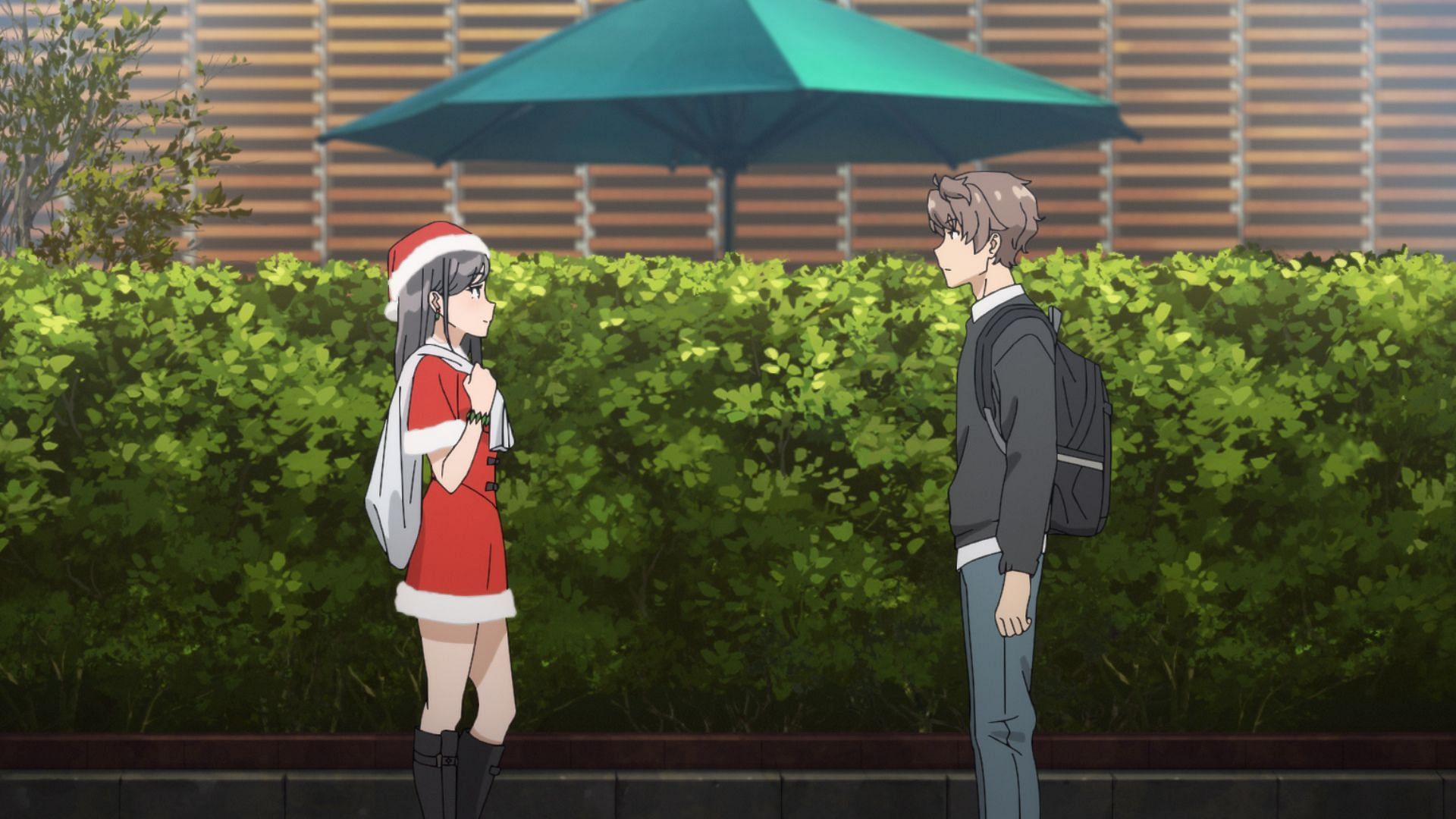 Sakuta and Touko as seen in the anime 