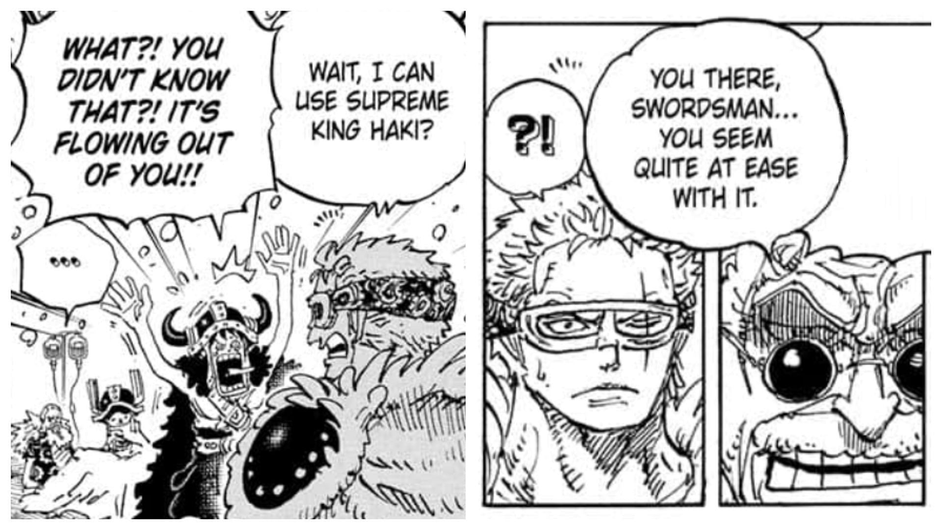The latest One Piece chapter about Zoro&#039;s Conqueror&#039;s Haki (Image via Shueisha)