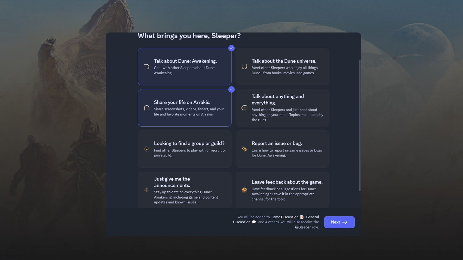 The official Discord makes it easy to find like-minded players to group with (Image via Discord)
