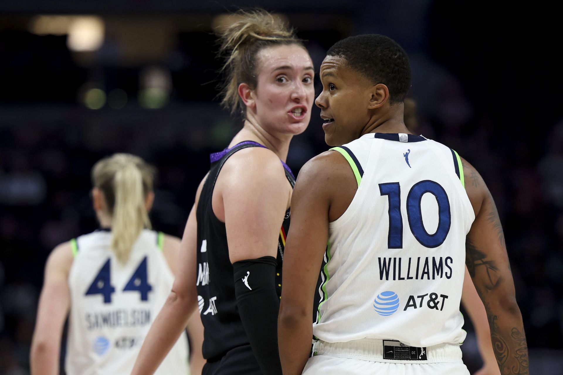 Marina Mabrey let Courtney Williams have it for &quot;damn&quot; comment following tough loss. -- Photo by GETTY