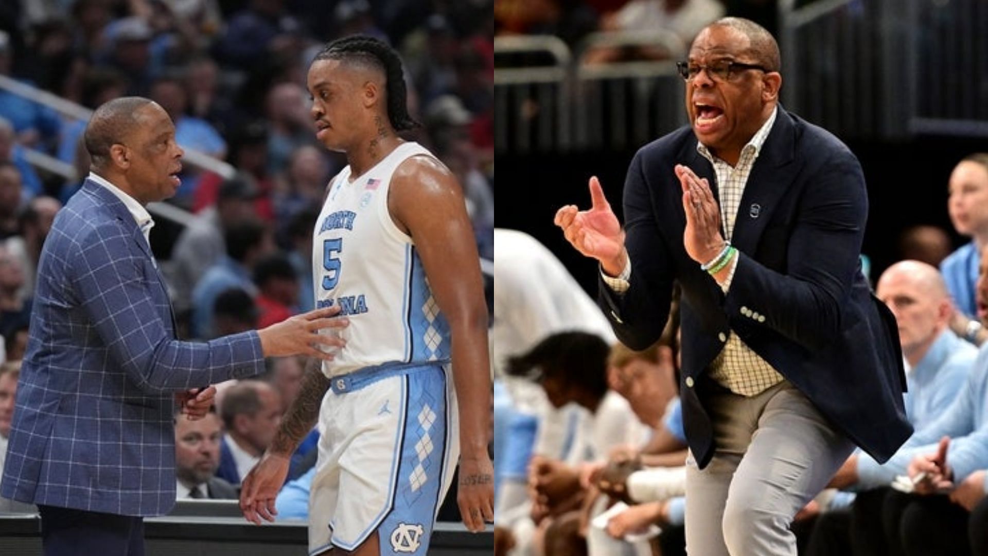 North Carolina Tar Heels coach Hubert Davis