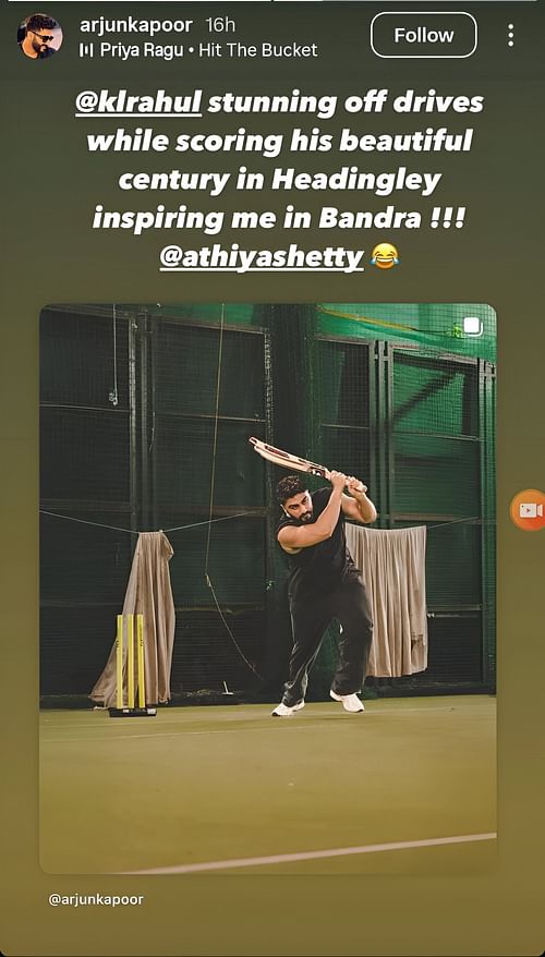 Screenshot of Arjun Kapoor's Instagram story - Source: Arjun Kapoor/IG