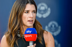 Danica Patrick drops a three-word message as she flaunts her Wienie 500 apparel